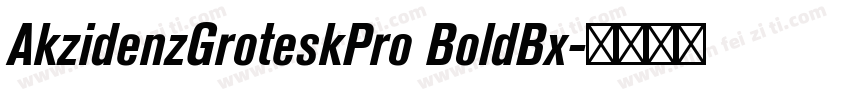 AkzidenzGroteskPro BoldBx字体转换
